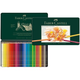 Карандаши цветные Faber-Castell \"Polychromos\" художественные 36цв., заточен., метал. коробка