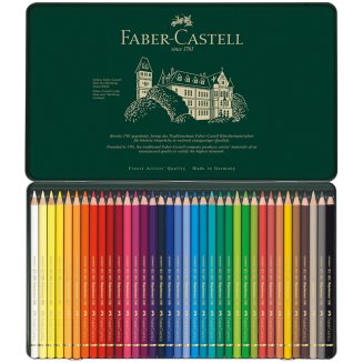 Карандаши цветные Faber-Castell \"Polychromos\" художественные 36цв., заточен., метал. коробка
