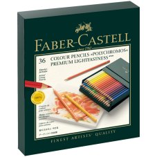 Карандаши Faber-Castell \"Polychromos\" цветные художественные, набор из 36 цветов в студийной коробке