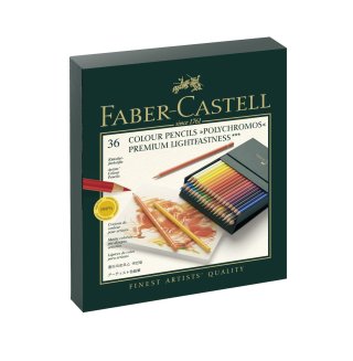 Карандаши Faber-Castell \"Polychromos\" цветные художественные, набор из 36 цветов в студийной коробке