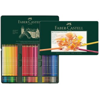 Карандаши Faber-Castell \"Polychromos\" цветные художественные, набор из 60 цветов в метал.коробке