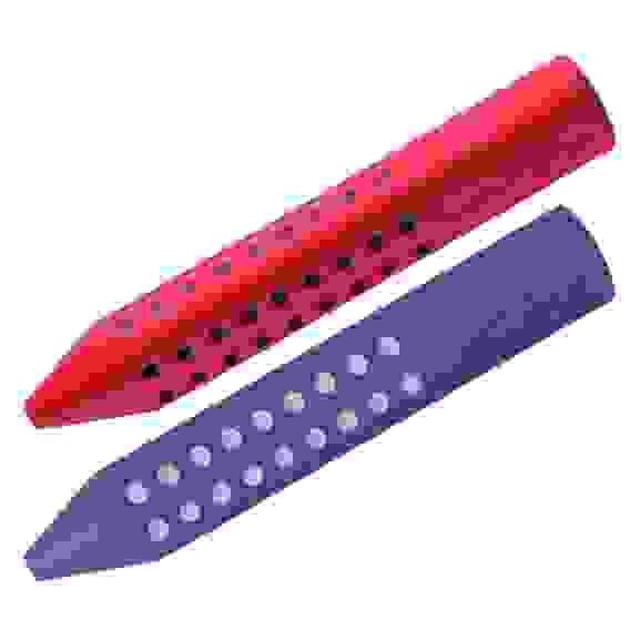 Ластик Faber-Castell "Grip 2001", трехгранный, размер 90*15*15мм, красный/синий