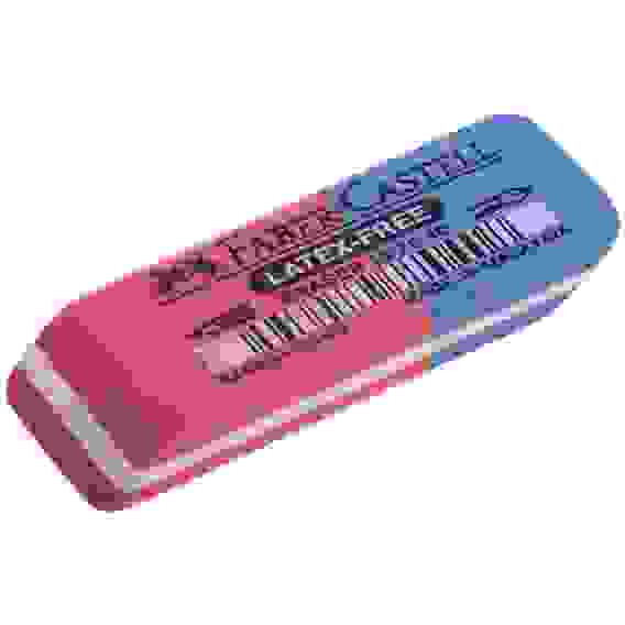 Ластик Faber-Castell \"Latex Free\" из синтетического каучука, скошенный, комбинированный, 56*20*7мм