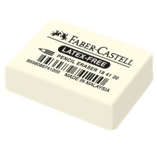 Ластик Faber-Castell \"Latex-Free\" из синтетического каучука, прямоугольный, размер 40*27*10мм