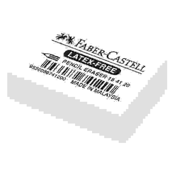 Ластик Faber-Castell \"Latex-Free\" из синтетического каучука, прямоугольный, размер 40*27*10мм