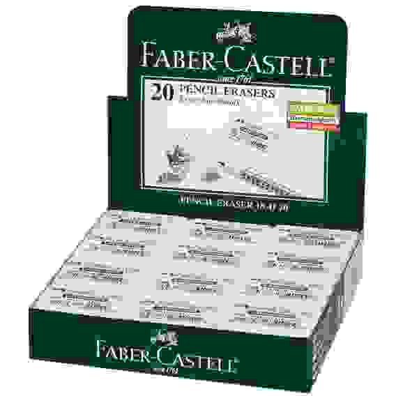 Ластик Faber-Castell \"Latex-Free\" из синтетического каучука, прямоугольный, размер 40*27*10мм