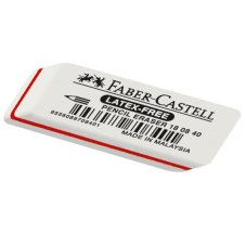 Ластик Faber-Castell \"Latex-Free\" из синтетического каучука, скошенный, комбинированный, 50*19*8мм
