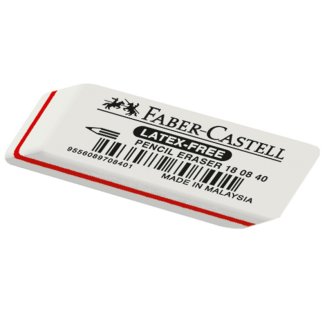 Ластик Faber-Castell \"Latex-Free\" из синтетического каучука, скошенный, комбинированный, 50*19*8мм