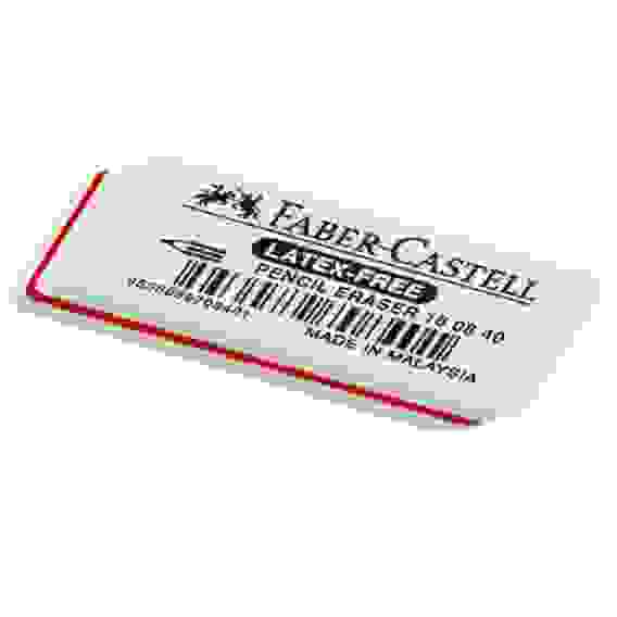 Ластик Faber-Castell \"Latex-Free\" из синтетического каучука, скошенный, комбинированный, 50*19*8мм