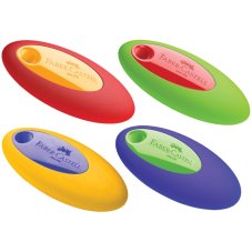 Ластик Faber-Castell \"Oval\" c пластиковым держателем овальной формы, размер 60*30*10мм