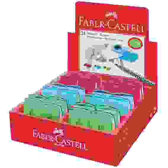 Ластик Faber-Castell "Sleeve Mini" в пластик.футляре, прямоуг.формы, размер 54*25*13мм