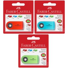 Ластик Faber-Castell \"Sleeve Mini\" в пластик.футляре, прямоуг.формы, размер 54*25*13мм