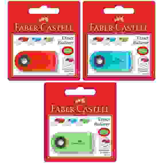 Ластик Faber-Castell "Sleeve Mini" в пластик.футляре, прямоуг.формы, размер 54*25*13мм