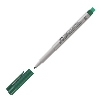Маркер Faber-Castell \"Multimark non permanent\" стирающийся, для глад. поверхн., M, зел. 1 мм,с ласт