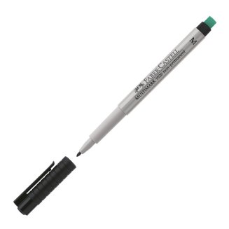 Маркер Faber-Castell \"Multimark non permanent\" стирающийся, для глад. поверхн. M, черн., 1мм,с ласт.