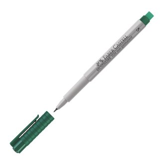 Маркер Faber-Castell \"Multimark non permanent\" стирающийся, для глад. поверхн. S,зелен,0,4мм,с ласт.