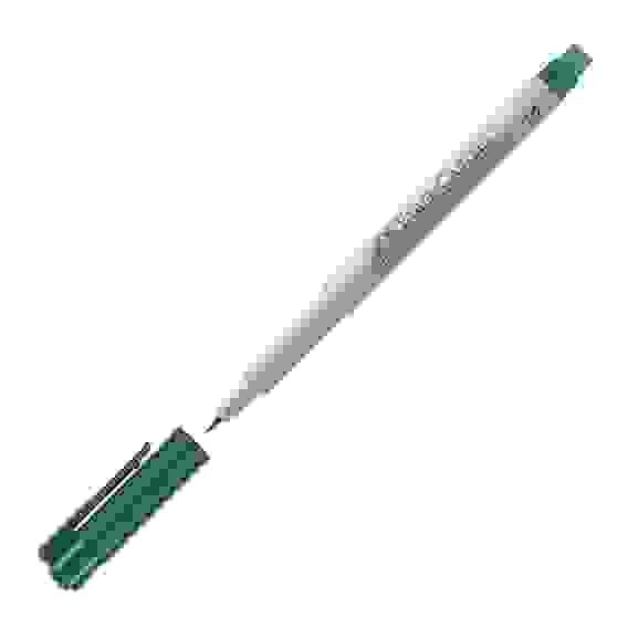 Маркер Faber-Castell "Multimark non permanent" стирающийся, для глад. поверхн. S,зелен,0,4мм,с ласт.