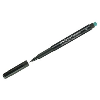 Маркер Faber-Castell \"Multimark permanent\" перманентный, универс. S, черный, игольч., 0,4мм,с ласт.