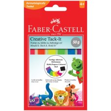 Масса Faber-Castell \"Tack-It Creative\" цветная для приклеивания в карт. упаковке, 50г.