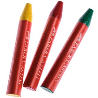 Мелки восковые утолщенные Faber-Castell \"Jumbo\", 12 цв., трехгранные, пластиковая упаковка