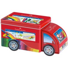 Набор Faber-Castell \"Connector Truck\" для рисования, 33 фломастера, 10 клипс в метал.кор.