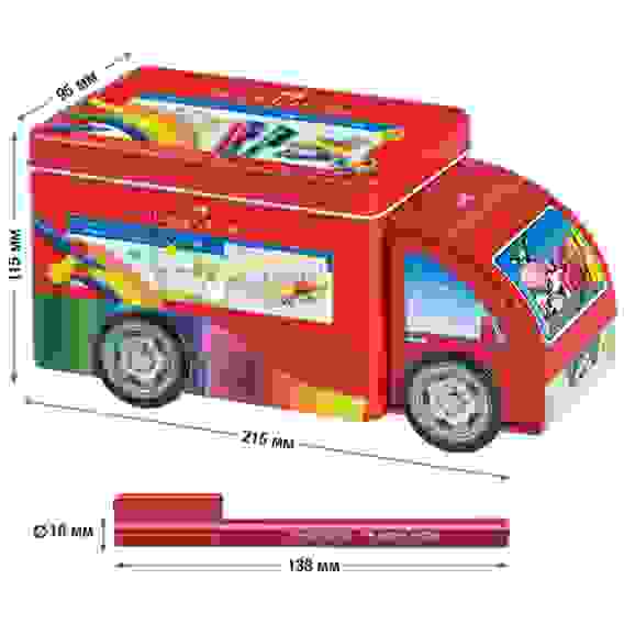 Набор Faber-Castell \"Connector Truck\" для рисования, 33 фломастера, 10 клипс в метал.кор.