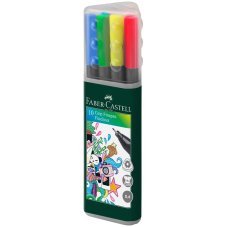 Капилярные ручки Faber-Castell \"Grip Finepen\" в наборе 10цв., 0,4мм, трехгранные, в пластик.упак.
