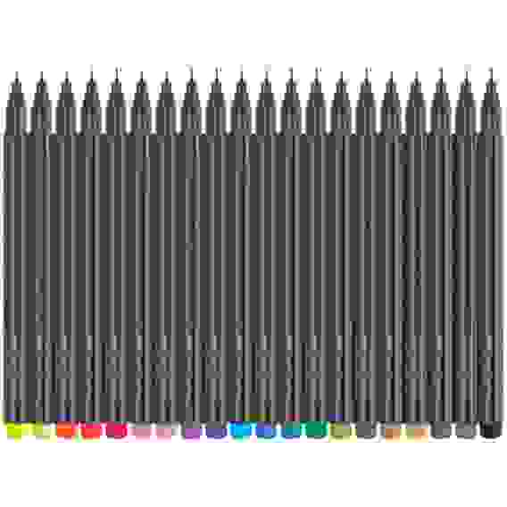 Набор капиллярных ручек Faber-Castell \"Grip Finepen\" 20цв., 0,4мм, трехгран., пласт. уп., европодвес