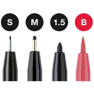 Набор капиллярных ручек Faber-Castell "Pitt Artist Pen Lettering" ассорти, 4шт., 0,3/0,7/1,5мм/Brush