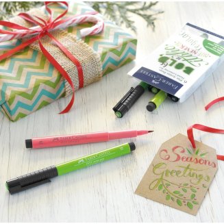 Капилярные ручки Faber-Castell \"Pitt Artist Pen Lettering\" в наборе 6шт., 0,3 мм/кисть