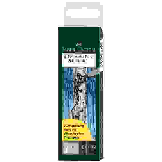 Капилярные ручки Faber-Castell "Pitt Artist Pen Soft Brush" в наборе 4цв. В пластиковой упаковке