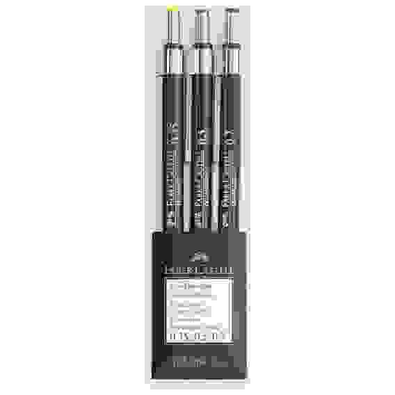 Набор карандашей механических Faber-Castell \"TK-Fine 97\", HB, 0,35/0,5/0,7мм, пласт. уп., европодвес