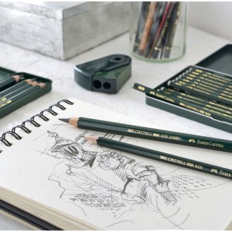 Набор Faber-Castell \"Castell 9000 Art Set\" карандашей чернографитных, 12шт., от 2H до 8B в метал.кор