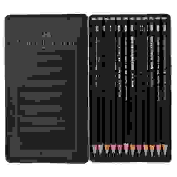 Набор Faber-Castell \"Castell 9000 Art Set\" карандашей чернографитных, 12шт., от 2H до 8B в метал.кор