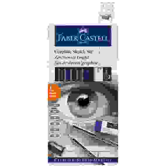 Набор Faber-Castell \"Goldfaber\" карандашей чернографитных, 6шт., 2H-6B, ластик, точилка в карт.уп.