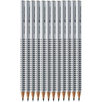 Набор Faber-Castell \"Grip 2001\"карандашей чернографитных, 12шт., 2 ластика, точилка в карт.уп.