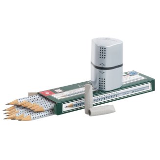 Набор Faber-Castell \"Grip 2001\"карандашей чернографитных, 12шт., 2 ластика, точилка в карт.уп.