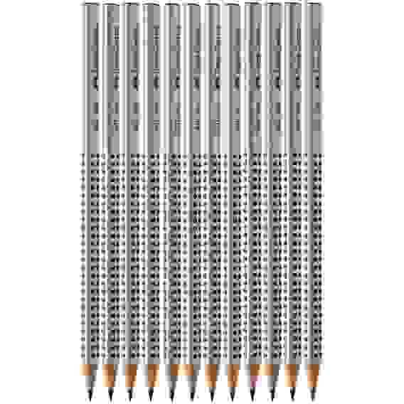 Набор Faber-Castell \"Grip 2001\"карандашей чернографитных, 12шт., 2 ластика, точилка в карт.уп.