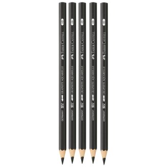 Карандаши Faber-Castell \"Graphite Aquarelle\" чернографитные акварельные, 5шт., HB-8B в метал.кор.