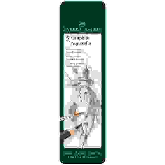 Карандаши Faber-Castell \"Graphite Aquarelle\" чернографитные акварельные, 5шт., HB-8B в метал.кор.