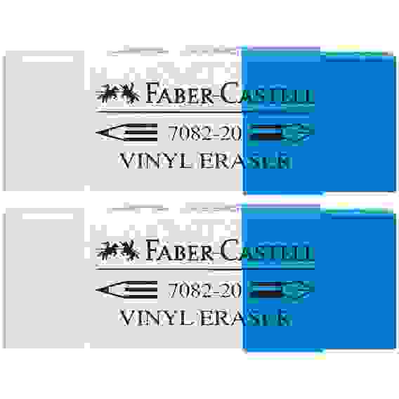 Ластики Faber-Castell \"PVC-Free\" в наборе 2шт., прямоугольный, комбинированный, р-р 62*21,5*11,5мм