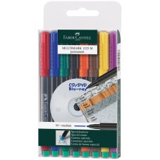 Набор перман. маркеров Faber-Castell \"Multimark permanent\" M, 8цв.,пулев.,1,0мм,с ласт.