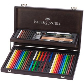 Художественные изделия Faber-Castell \"Art &amp; Graphic Compendium\" в наборе из 54 предм.,в дерев.пенале