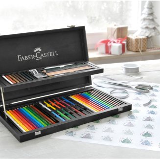 Художественные изделия Faber-Castell \"Art &amp; Graphic Compendium\" в наборе из 54 предм.,в дерев.пенале