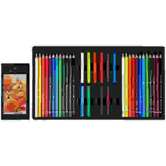 Художественные изделия Faber-Castell "Art &amp; Graphic Compendium" в наборе из 54 предм.,в дерев.пенале