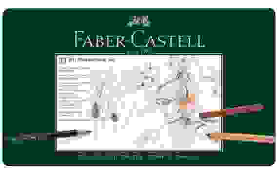 Художественные изделия Faber-Castell \"Pitt Monochrome\" в наборе из 33 предмета, в метал.коробке