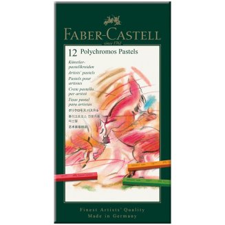 Пастель Faber-Castell \"Polychromos\" художественная в наборе из 12 цветов в картонной упаковке