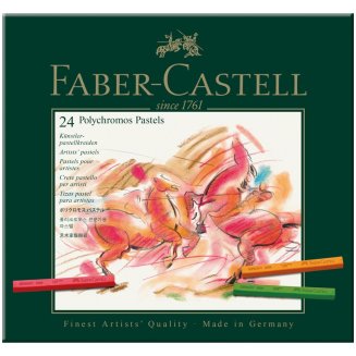 Пастель Faber-Castell \"Polychromos\" художественная в наборе из 24 цветов в картонной упаковке