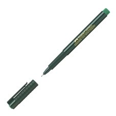 Ручка Faber-Castell \"Finepen 1511\" капиллярная зеленая, толщина линии 0,4мм