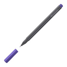 Ручка Faber-Castell \"Grip Finepen\" капиллярная сине-фиолетовая, 0,4мм, корпус трехгранный